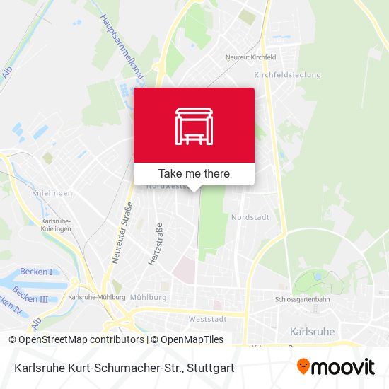 Карта Karlsruhe Kurt-Schumacher-Str.