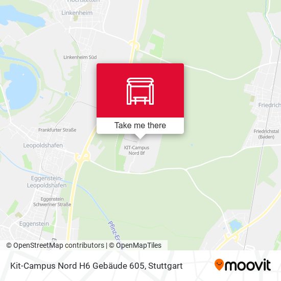 Kit-Campus Nord H6 Gebäude 605 map