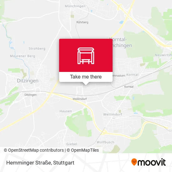 Карта Hemminger Straße