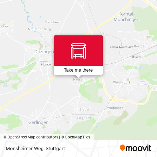 Mönsheimer Weg map