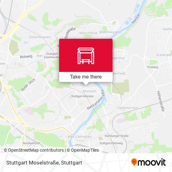 Stuttgart Moselstraße map