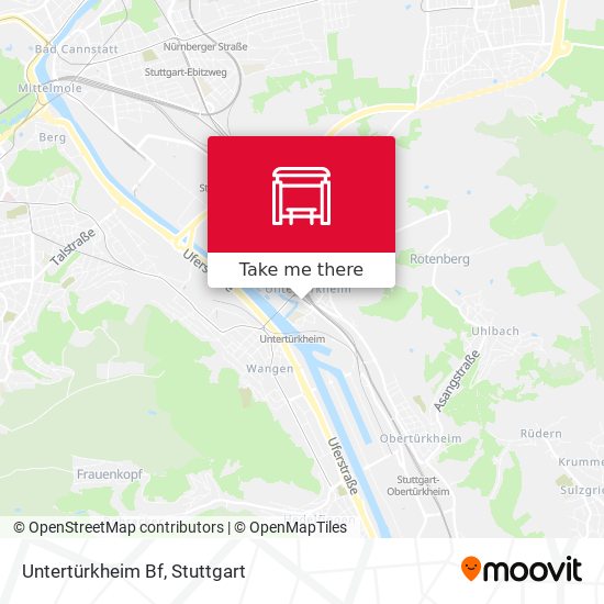 Untertürkheim Bf map