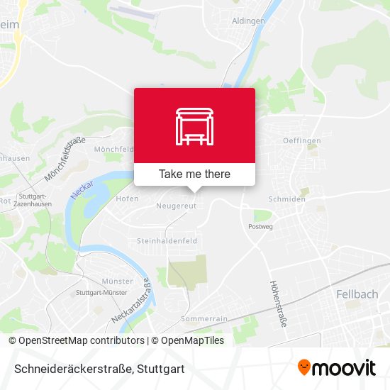 Карта Schneideräckerstraße