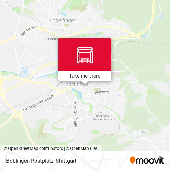Карта Böblingen Postplatz