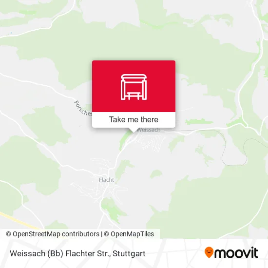Карта Weissach (Bb) Flachter Str.
