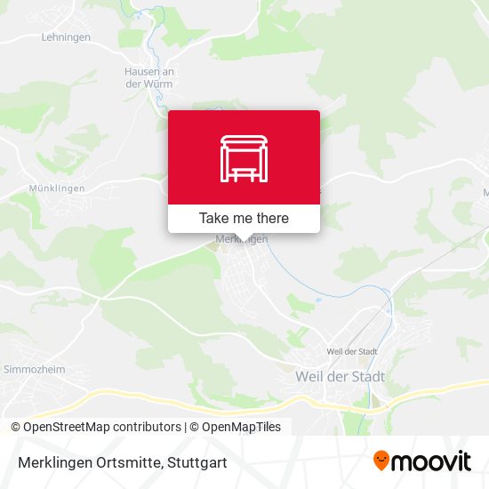 Карта Merklingen Ortsmitte