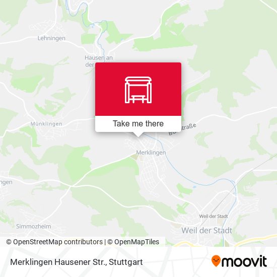 Карта Merklingen Hausener Str.