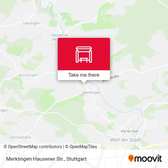 Merklingen Hausener Str. map