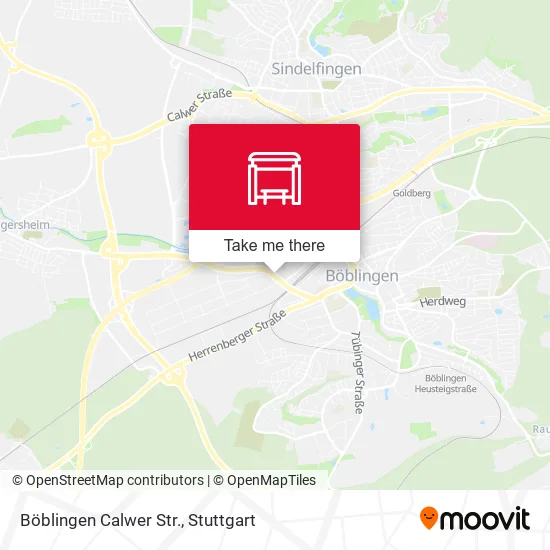 Карта Böblingen Calwer Str.