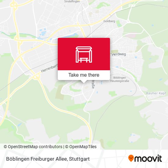 Карта Böblingen Freiburger Allee