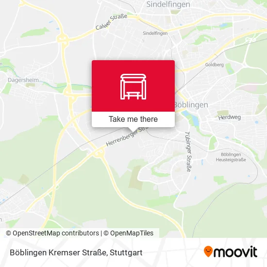 Карта Böblingen Kremser Straße