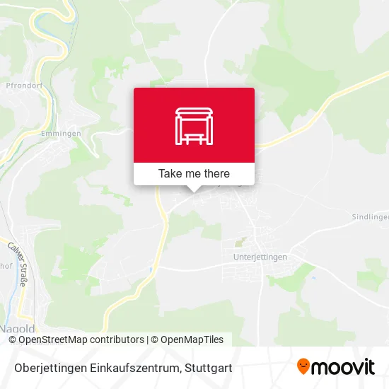 Карта Oberjettingen Einkaufszentrum