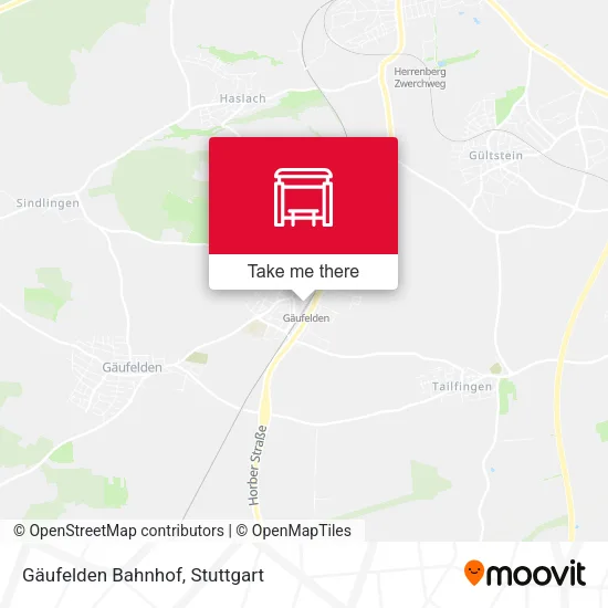 Карта Gäufelden Bahnhof