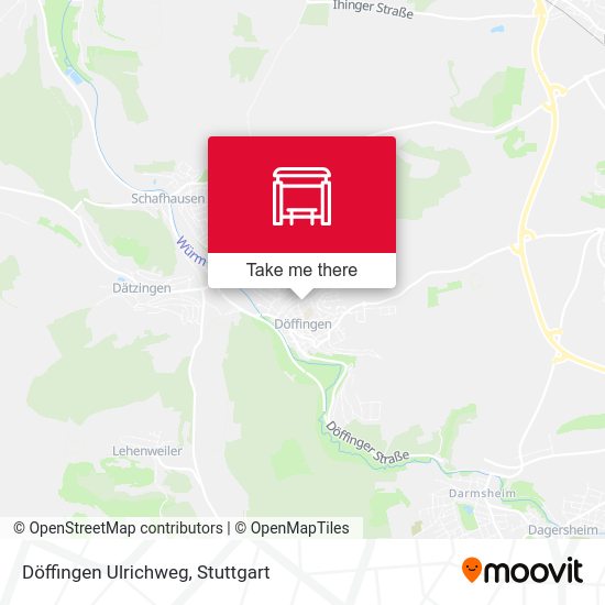 Döffingen Ulrichweg map
