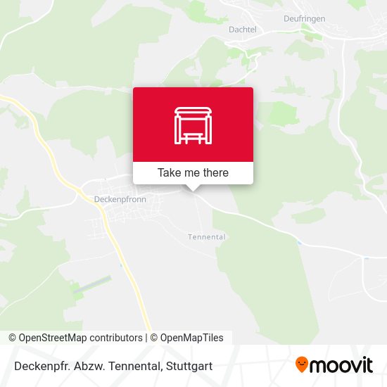 Deckenpfr. Abzw. Tennental map