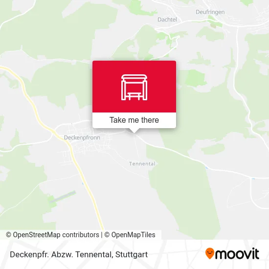 Deckenpfr. Abzw. Tennental map