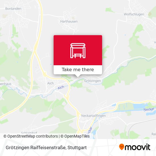 Grötzingen Raiffeisenstraße map