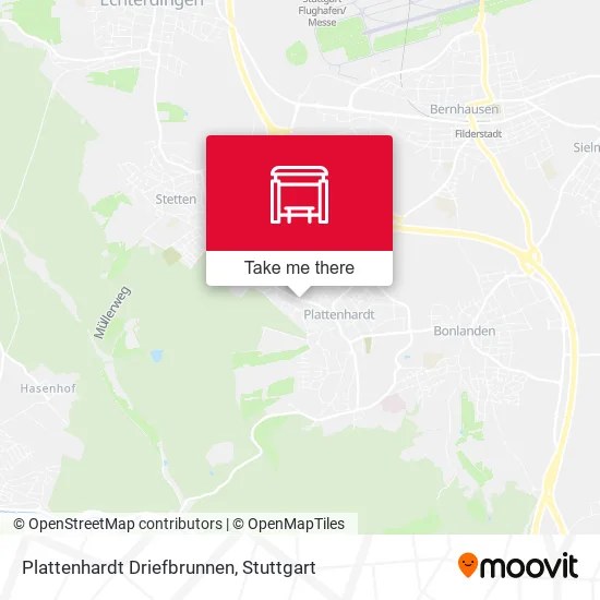 Карта Plattenhardt Driefbrunnen