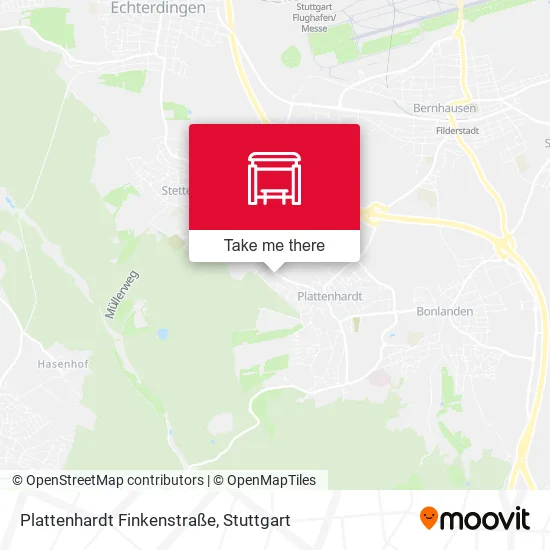 Карта Plattenhardt Finkenstraße