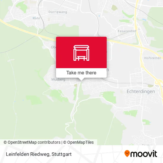 Карта Leinfelden Riedweg