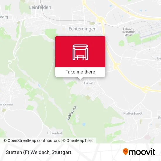 Карта Stetten (F) Weidach