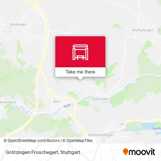 Карта Grötzingen Froschegert