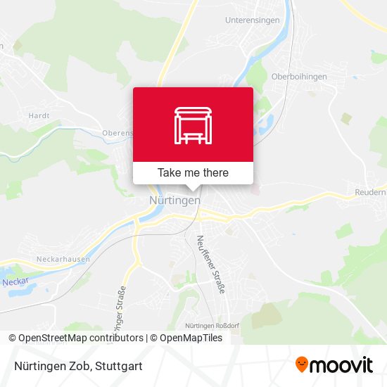 Nürtingen Zob map