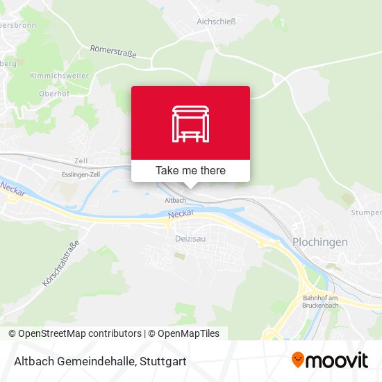 Altbach Gemeindehalle map