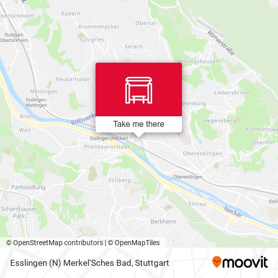 Карта Esslingen (N) Merkel'Sches Bad