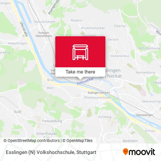 Esslingen (N) Volkshochschule map