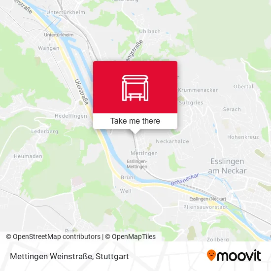 Карта Mettingen Weinstraße