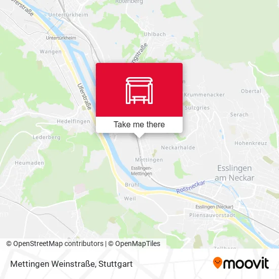 Карта Mettingen Weinstraße