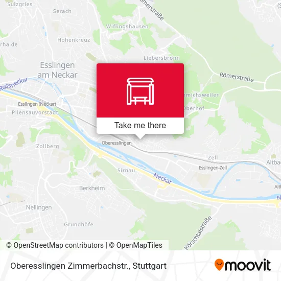Карта Oberesslingen Zimmerbachstr.