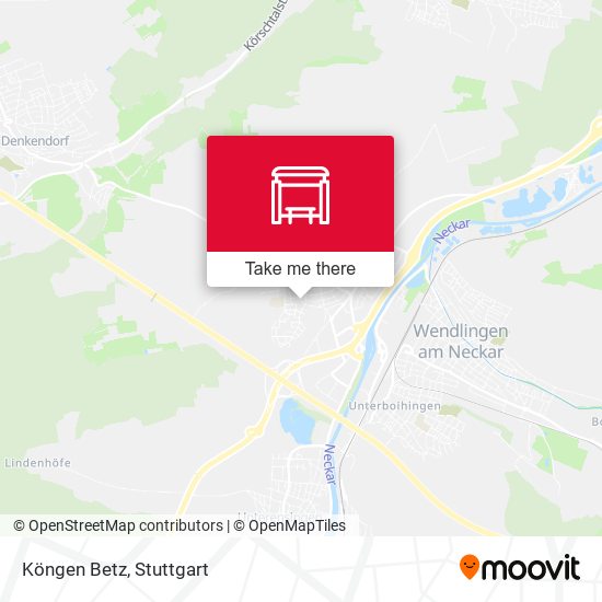 Köngen Betz map