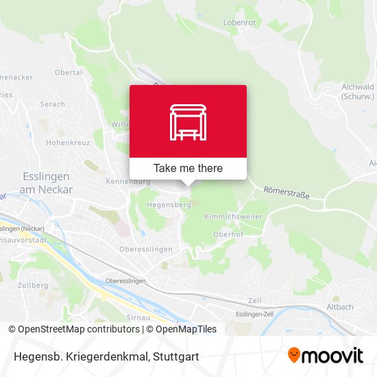 Hegensb. Kriegerdenkmal map