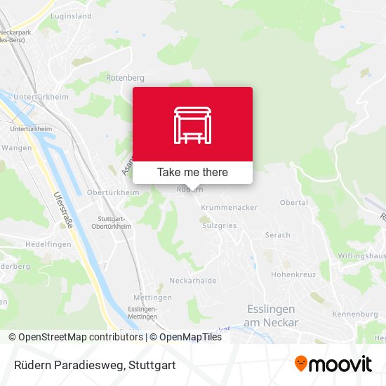 Rüdern Paradiesweg map