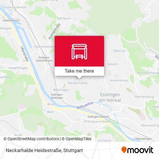 Neckarhalde Heidestraße map