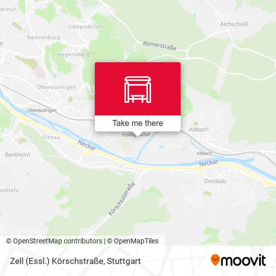 Карта Zell (Essl.) Körschstraße