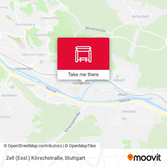 Карта Zell (Essl.) Körschstraße