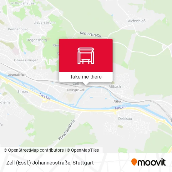 Карта Zell (Essl.) Johannesstraße