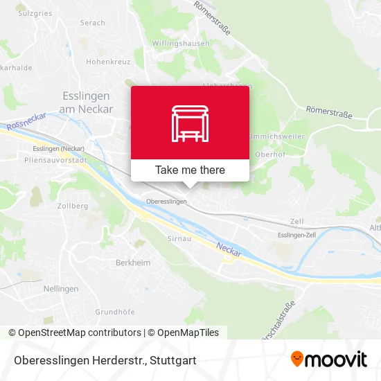 Карта Oberesslingen Herderstr.