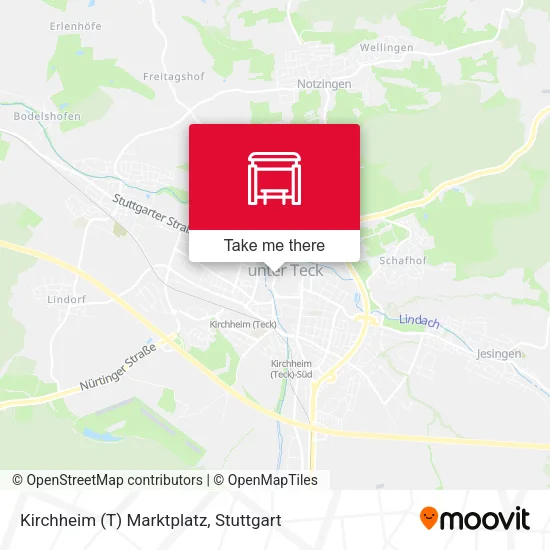 Карта Kirchheim (T) Marktplatz