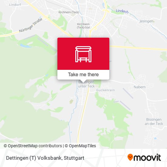 Dettingen (T) Volksbank map