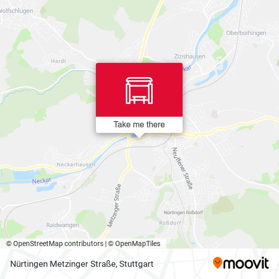 Nürtingen Metzinger Straße map