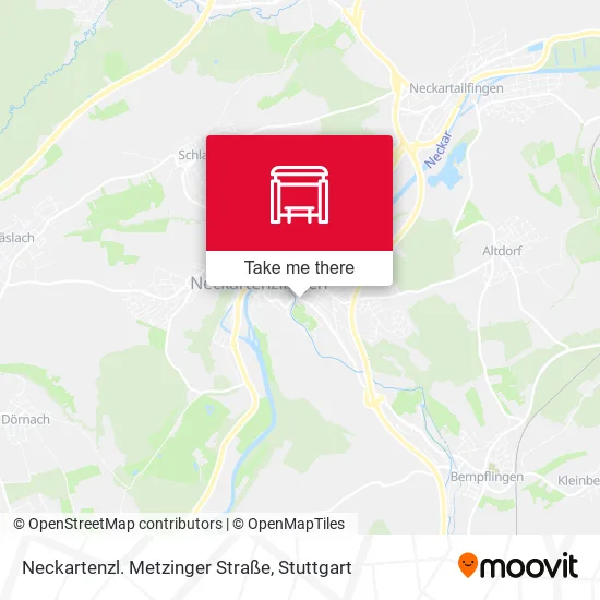 Карта Neckartenzl. Metzinger Straße