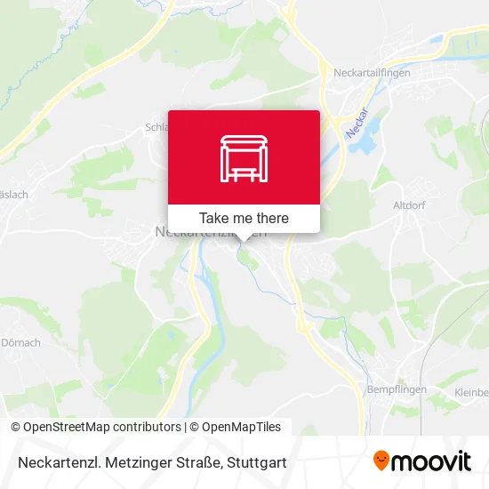 Карта Neckartenzl. Metzinger Straße