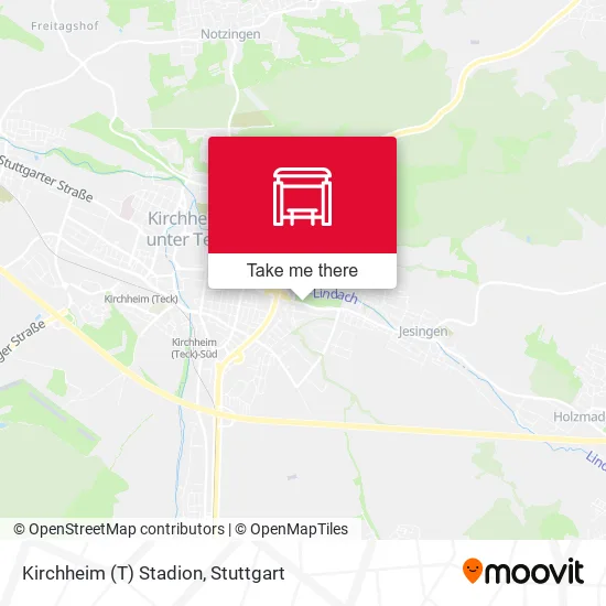 Карта Kirchheim (T) Stadion