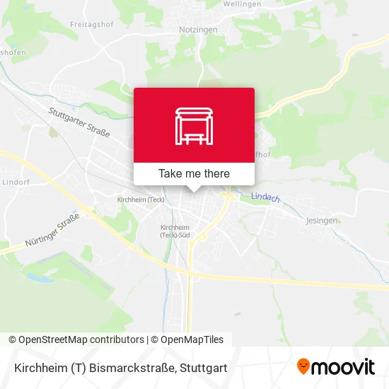 Карта Kirchheim (T) Bismarckstraße