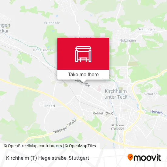 Карта Kirchheim (T) Hegelstraße