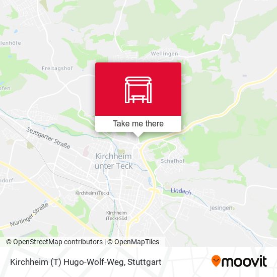 Kirchheim (T) Hugo-Wolf-Weg map